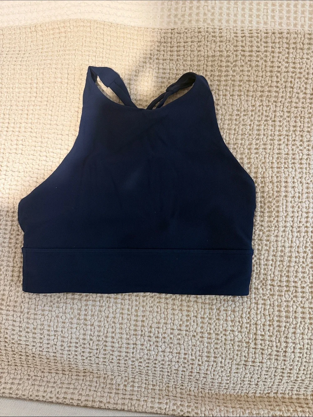 lululemon athletica Navy High-Neck Sports Bra